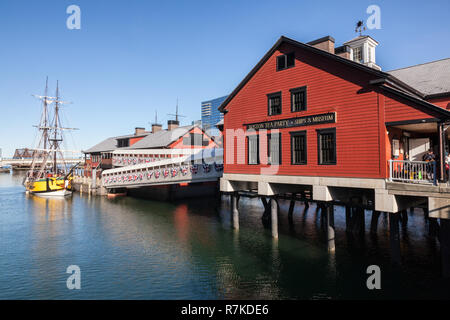 Boston Tea Party Bateaux & Museum, 306 Congress Street, Boston, Massachusetts, États-Unis d'Amérique. Banque D'Images