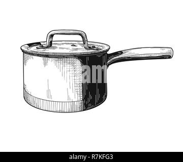 Casserole isolé sur fond blanc. Vector illustration Illustration de Vecteur