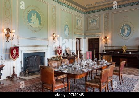 République d'Irlande, dans le comté de Mayo, Westport, Westport House et Park Hotel, salle à manger Banque D'Images