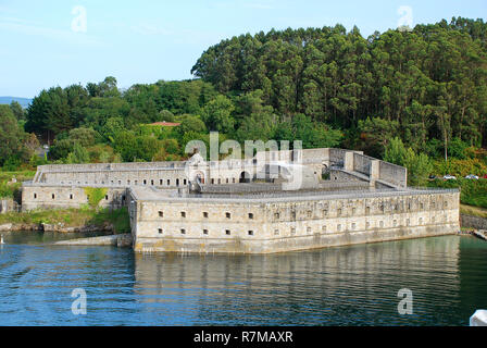 Castel de Palma, Mugardos, Espagne, à l'entrée du port de Ferrol Banque D'Images