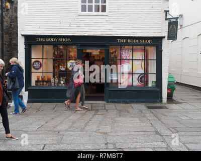 Les marques High Street et shoppers Truro, Cornwall 2018 Robert Taylor/Alamy Live News. Truro, Cornwall, UK. Banque D'Images