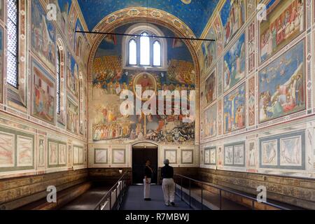 L'Italie, Vénétie, Padova, Padoue, chapelle des Scrovegni, fresques de Giotto Banque D'Images