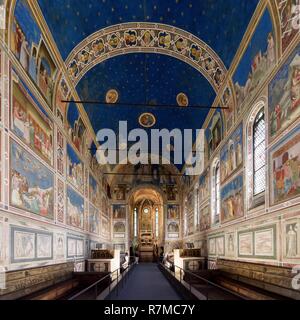 L'Italie, Vénétie, Padova, Padoue, chapelle des Scrovegni, fresques de Giotto Banque D'Images