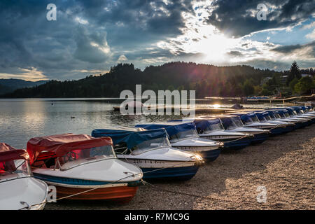 Coucher du soleil à titisee Banque D'Images