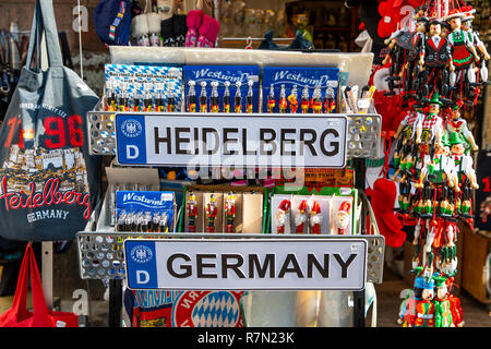 La vieille ville de Heidelberg, souvenirs, souvenirs, Banque D'Images