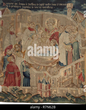 Tournai, Kathedrale, Schatzkammer, Trésor de la Cathédrale. Tapisseries de Saint Piat et de Saint Eleuthère (Tapisseries de Saint Piat et de 5.1 saint Banque D'Images