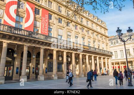 France, Paris, le théâtre de la Comédie Française situé dans le Palais Royal Banque D'Images