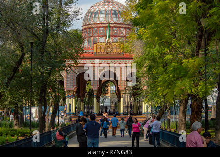 L'Hotelet Kiosco de Santa Maria la Ribera à Mexico City, Mexique Banque D'Images