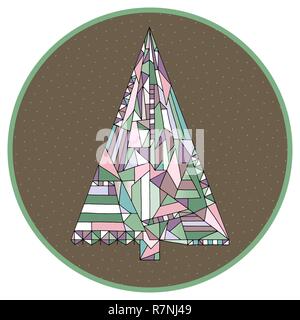 Illustration vecteur d'arbres de Noël dans un style moderne. Bonne année à la main arrière-plan. Hiver noël vacances design. Illustration de Vecteur