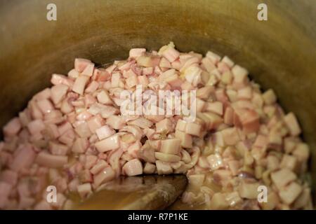 France, Sarthe, Connerre, Claude Segouin's Butcher's shop Banque D'Images