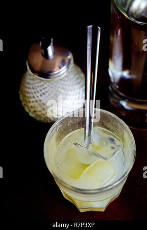 France, Haute Corse, Balagne, San Antonini, limonade au bar Banque D'Images