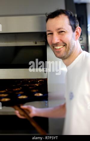 France, Manche, mer d'Iroise, Audierne, Luc Cevest, Ti Forn bakery Banque D'Images