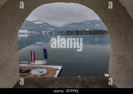 L'Autriche, Haute Autriche, région du Salzkammergut, inscrite au Patrimoine Mondial de l'UNESCO, Sankt Wolfgang (St. Wolfgang) Banque D'Images