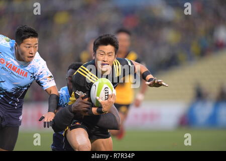 Takaaki Nakazuru de Sungoliath au cours de la 56e championnat de football et rugby Japon Japon Rugby Top League 2018-2019 demi-finale entre Suntory Sungoliath et Yamaha Jubilo au Prince Chichibu Memorial Stadium à Tokyo, Japon, le 8 décembre 2018. Credit : EXTRÊME-ORIENT PRESSE/AFLO/Alamy Live News Banque D'Images