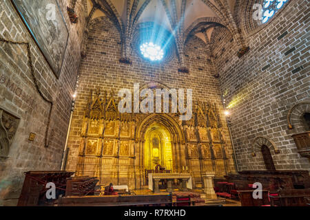 Chapelle du Saint Calice ou le Saint Grial. Santa Maria de la cathédrale de Valence. Valence. Communauté de Valence. Espagne Banque D'Images