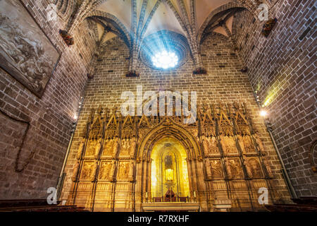 Chapelle du Saint Calice ou le Saint Grial. Santa Maria de la cathédrale de Valence. Valence. Communauté de Valence. Espagne Banque D'Images