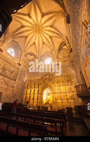 Chapelle du Saint Calice ou le Saint Grial. Santa Maria de la cathédrale de Valence. Valence. Communauté de Valence. Espagne Banque D'Images