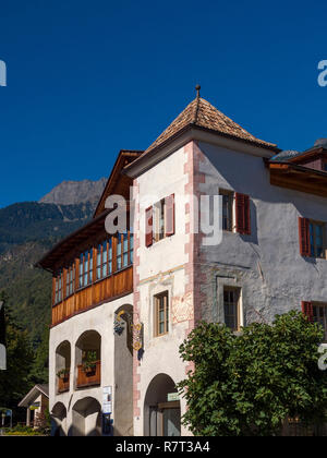 Pub Zur blauen Traube, Lagundo près de Merano, Région du Sud, l'Italie, l'Europe Tyrol-Bolzano Banque D'Images