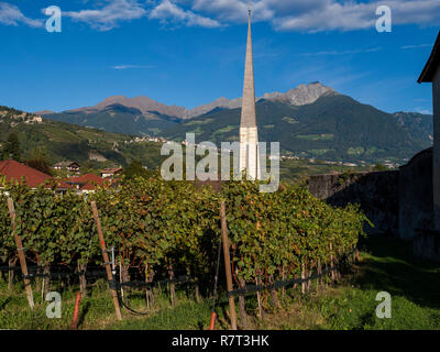 Église paroissiale Saint Joseph, Lagundo près de Merano, Région du Sud, l'Italie, l'Europe Tyrol-Bolzano Banque D'Images