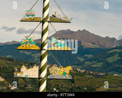 Brasserie Forst, Lagundo près de Merano, Région du Sud, l'Italie, l'Europe Tyrol-Bolzano Banque D'Images