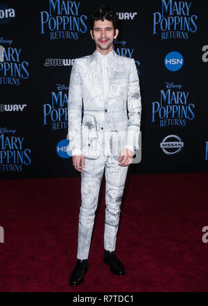 HOLLYWOOD, LOS ANGELES, CA, USA - Le 29 novembre : Ben Whishaw au Los Angeles Premiere du Disney's 'Mary Poppins' tenue à l'El Capitan Theatre le 29 novembre 2018 à Hollywood, Los Angeles, Californie, États-Unis. (Photo par Image Press Office) Banque D'Images