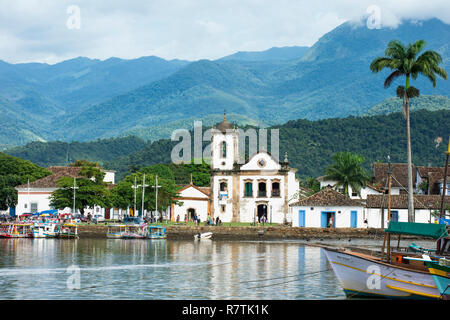 Chapelle Capela de Santa Rita, Paraty, Rio de Janeiro, Brésil de l'État Banque D'Images