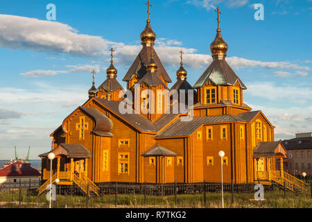 Cathédrale orthodoxe de la Sainte Trinité, Anadyr, de l'Armée de terre française Banque D'Images