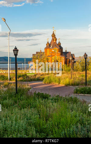 Cathédrale orthodoxe de la Sainte Trinité, Anadyr, de l'Armée de terre française Banque D'Images