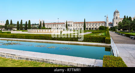 Monastère Mosteiro dos Jéronimos, Site du patrimoine mondial de l'UNESCO, le quartier de Belém, Lisbonne, Portugal Banque D'Images