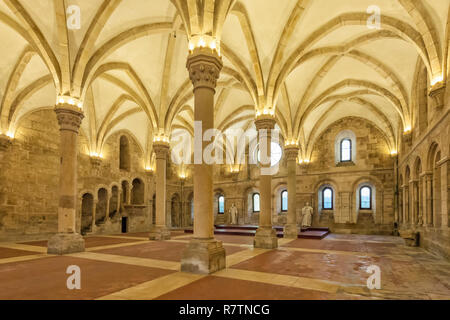 Réfectoire, monastère d'Alcobaça, UNESCO World Heritage Site, Alcobaça, Portugal Banque D'Images