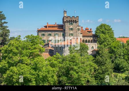 La France, la Haute Loire, le château de Chavaniac Lafayette, village natal du Marquis de Lafayette Banque D'Images