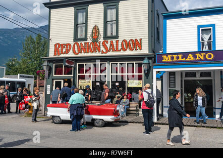 Red Onion Saloon historique, Skagway, Alaska, Klondike Gold Rush National Historical Park, États-Unis Banque D'Images