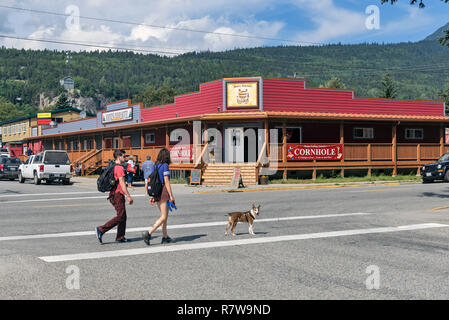 Rues de Skagway, Alaska, Klondike Gold Rush National Historical Park, États-Unis Banque D'Images