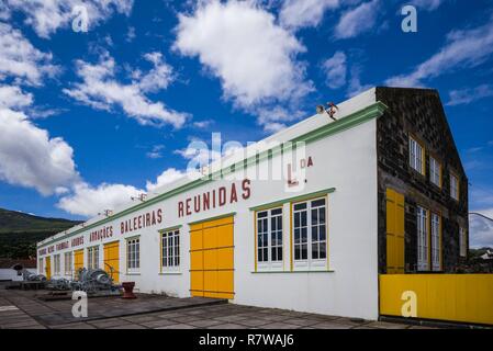 Le Portugal, Açores, l'île de Pico, Sao Roque do Pico, Museu da Industria Baleeira, industrie baleinière musée installé dans les anciennes usine baleinière, extérieur Banque D'Images