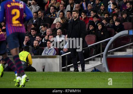 Barcelone, Espagne. 11 Décembre, 2018. Tottenham coach Pochettino durant la ligue des champions, match de football entre le FC Barcelone et Tottenham le 11 décembre 2018 au Camp Nou à Barcelone, Espagne. Appuyez sur Cordon Cordon Crédit : Presse/Alamy Live News Banque D'Images