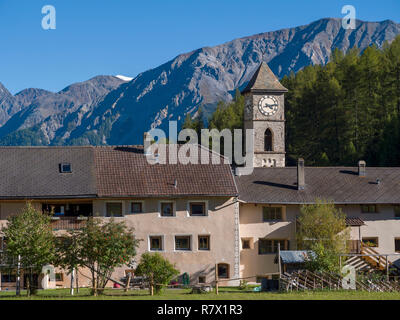 Tschierv dans Müstair-Münster Val Vallée, Engadine, Grisons, Suisse Banque D'Images