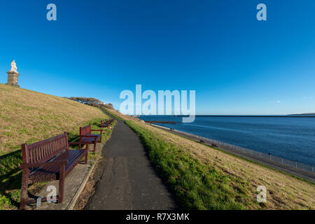 L'estuaire de la rivière Tyne, Tynemouth, UK Banque D'Images