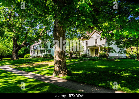 Village Green, rue Main   Sharon, Massachusetts, USA Banque D'Images