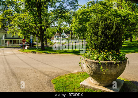 Village Green, rue Main   Sharon, Massachusetts, USA Banque D'Images