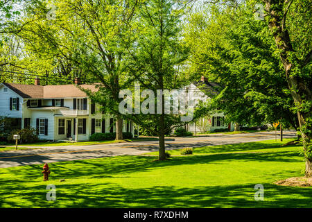 Village Green, rue Main   Sharon, Massachusetts, USA Banque D'Images