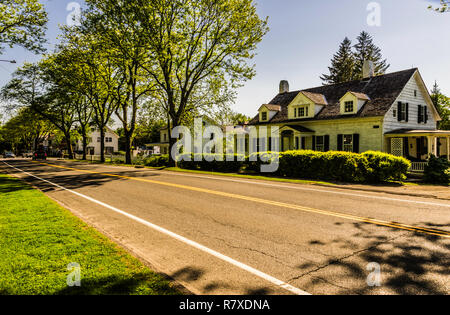 Village Green, rue Main   Sharon, Massachusetts, USA Banque D'Images