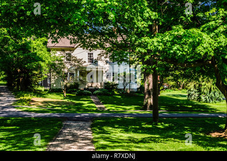 Village Green, rue Main   Sharon, Massachusetts, USA Banque D'Images