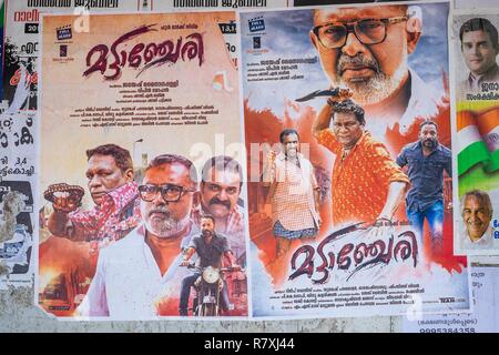 Inde, Etat du Kerala, Kochi (Cochin), ou fort Kochi (uo) District de Fort Cochin, affiches Banque D'Images