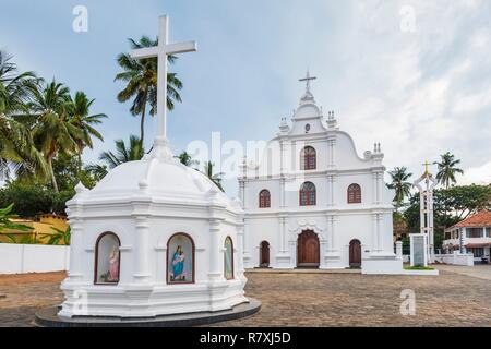 Inde, Etat du Kerala, Kochi (Cochin), ou quartier Mattancherry, Notre Dame de la vie de l'église portugaise Banque D'Images