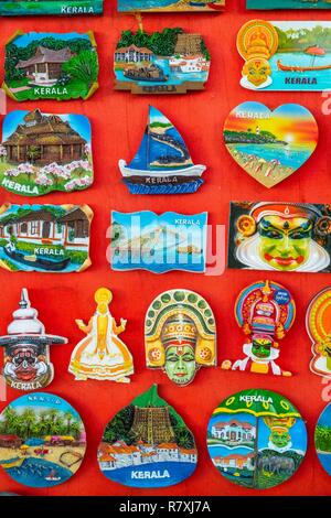 Inde, Etat du Kerala, Kochi (Cochin), ou fort Kochi (uo) District de Fort Cochin, aimants Banque D'Images