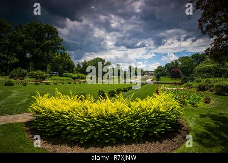 Organisation des Stateslaware, Wilmington, Nemours Estate, ancienne maison de l'industriel Alfred I. DuPont et de famille, jardins à la française, jardins engloutis et la Colonade Banque D'Images