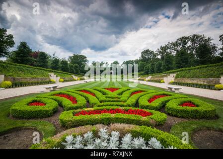 Organisation des Stateslaware, Wilmington, Nemours Estate, ancienne maison de l'industriel Alfred DuPont et de la famille, les jardins français, les jardins en contrebas du Colonade Banque D'Images