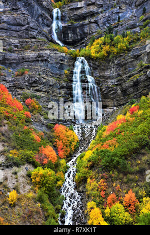 Bridal Veil Falls à Provo Canyon, Utah. Banque D'Images