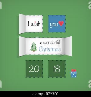 Calendrier de l'avent belle icône vecteur pour le temps de Noël Illustration de Vecteur
