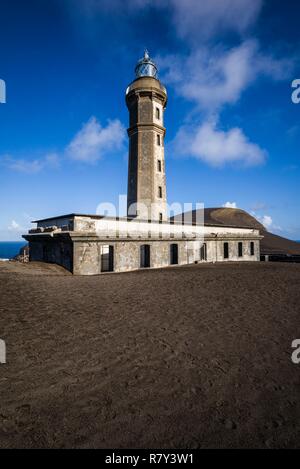 Le Portugal, Açores, île de Faial Capelinhos, Capelinhos, éruption volcanique, Site phare Banque D'Images